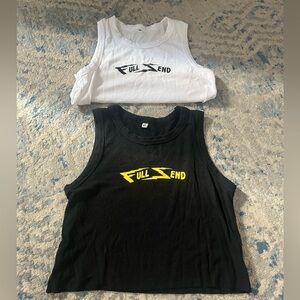 2 full send nelk boys crop tank tops XS
